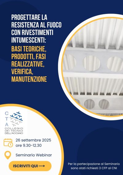 WEBINAR 26 SETTEMBRE 2025: RIVESTIMENTI INTUMESCENTI